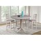 International Concepts 36 in. Round Extension Dining Table with 4 Emily Counter Height Stools - 5 Piece Set K09-36RXT-27-S6172-4 - alternate 1